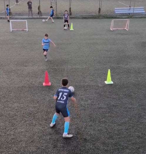 1v1 Receiving and Finishing under pressure diagram