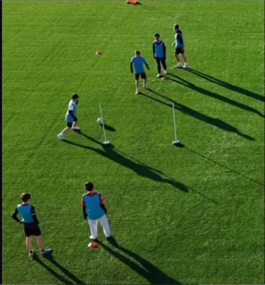 Passing Activation Drill w half turns diagram